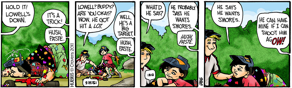 Hubris- “two graham crackers- STAT!”